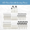 image:imageMikasa French Countryside 65Piece Flatware Set Service for 12 1810 Stainless Steel Silverware Set with Hostess Serving Pieces Dishwasher Safe65 Piece Set Pack of 2