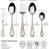 image:imageMikasa French Countryside 65Piece Flatware Set Service for 12 1810 Stainless Steel Silverware Set with Hostess Serving Pieces Dishwasher Safe65 Piece Set
