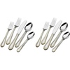 image:imageMikasa French Countryside 65Piece Flatware Set Service for 12 1810 Stainless Steel Silverware Set with Hostess Serving Pieces Dishwasher Safe65 Piece Set Pack of 2