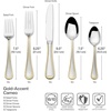 image:imageMikasa French Countryside 65Piece Flatware Set Service for 12 1810 Stainless Steel Silverware Set with Hostess Serving Pieces Dishwasher Safe65 Piece Set
