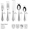 image:imageMikasa French Countryside 65Piece Flatware Set Service for 12 1810 Stainless Steel Silverware Set with Hostess Serving Pieces Dishwasher Safe65 Piece Set
