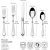 image:imageMikasa French Countryside 65Piece Flatware Set Service for 12 1810 Stainless Steel Silverware Set with Hostess Serving Pieces Dishwasher Safe65 Piece Set