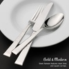 image:imageMikasa French Countryside 65Piece Flatware Set Service for 12 1810 Stainless Steel Silverware Set with Hostess Serving Pieces Dishwasher Safe65 Piece Set