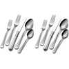image:imageMikasa French Countryside 65Piece Flatware Set Service for 12 1810 Stainless Steel Silverware Set with Hostess Serving Pieces Dishwasher Safe65 Piece Set Pack of 2
