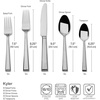 image:imageMikasa French Countryside 65Piece Flatware Set Service for 12 1810 Stainless Steel Silverware Set with Hostess Serving Pieces Dishwasher Safe65 Piece Set