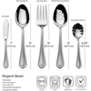 image:imageMikasa French Countryside 65Piece Flatware Set Service for 12 1810 Stainless Steel Silverware Set with Hostess Serving Pieces Dishwasher Safe65 Piece Set