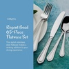 image:imageMikasa French Countryside 65Piece Flatware Set Service for 12 1810 Stainless Steel Silverware Set with Hostess Serving Pieces Dishwasher Safe65 Piece Set