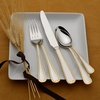 image:imageMikasa French Countryside 65Piece Flatware Set Service for 12 1810 Stainless Steel Silverware Set with Hostess Serving Pieces Dishwasher Safe65 Piece Set