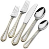 image:imageMikasa French Countryside 65Piece Flatware Set Service for 12 1810 Stainless Steel Silverware Set with Hostess Serving Pieces Dishwasher Safe65 Piece Set