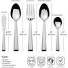 image:imageMikasa French Countryside 65Piece Flatware Set Service for 12 1810 Stainless Steel Silverware Set with Hostess Serving Pieces Dishwasher Safe65 Piece Set
