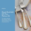 image:imageMikasa French Countryside 65Piece Flatware Set Service for 12 1810 Stainless Steel Silverware Set with Hostess Serving Pieces Dishwasher Safe65 Piece Set Pack of 2
