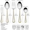 image:imageMikasa French Countryside 65Piece Flatware Set Service for 12 1810 Stainless Steel Silverware Set with Hostess Serving Pieces Dishwasher Safe65 Piece Set