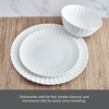 image:imageMikasa Isadora Scalloped Bone China Lightweight Chip Resistant 12 Piece Dinnerware Set Service for 4