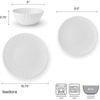 image:imageMikasa Isadora Scalloped Bone China Lightweight Chip Resistant 12 Piece Dinnerware Set Service for 4