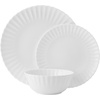 image:imageMikasa Isadora Scalloped Bone China Lightweight Chip Resistant 12 Piece Dinnerware Set Service for 4