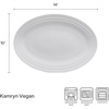 image:imageMikasa Kamryn Vegan Bone China Lightweight Oval Platter 14 InchWhite