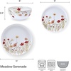 image:imageMikasa Meadow Serenade 12 Piece Floral Bone China Durable Chip Resistant Lightweight Dinnerware Set Service for 4