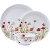 image:imageMikasa Meadow Serenade 12 Piece Floral Bone China Durable Chip Resistant Lightweight Dinnerware Set Service for 4