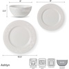 image:imageMikasa Patterson Vegan Bone China Chip Resistant 12 Piece Dinnerware Set Service for 4Ashlyn