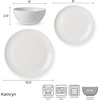 image:imageMikasa Patterson Vegan Bone China Chip Resistant 12 Piece Dinnerware Set Service for 4Kamryn
