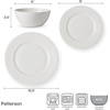 image:imageMikasa Patterson Vegan Bone China Chip Resistant 12 Piece Dinnerware Set Service for 4Patterson