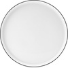 image:imageMikasa Samantha 12 Piece Bone China Dinnerware Plate and Bowl Set Service for 4 Black Banded Rim ChipResistant Lightweight Durable White