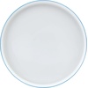 image:imageMikasa Samantha 12 Piece Bone China Dinnerware Set Service for 4 Flat Plates and Bowl with Blue Rim ChipResistant Lightweight Elegant and Durable White