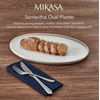 image:imageMikasa Samantha Oval Bone China Lightweight Chip Resisant Serving Tray 14 Inch WhiteCasual