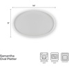 image:imageMikasa Samantha Oval Bone China Lightweight Chip Resisant Serving Tray 14 Inch WhiteCasual