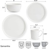 image:imageMikasa Samantha Oval Bone China Lightweight Chip Resisant Serving Tray 14 Inch WhiteChipResistant