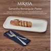 image:imageMikasa Samantha Oval Bone China Lightweight Chip Resisant Serving Tray 14 Inch WhiteRectangle Serve Tray