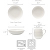image:imageMikasa Swirl Coupe 16 Piece Dinnerware Set Service For 4 White