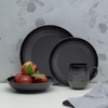 image:imageMikasa Swirl Coupe Black 4 Piece Place Setting Service For 1 Graphite Ombre