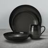 image:imageMikasa Swirl Coupe Black 4 Piece Place Setting Service For 1 Graphite Ombre