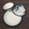 image:imageMikasa Swirl Ombre Grey 16 Piece Dinnerware Set Service for 4Blue