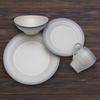 image:imageMikasa Swirl Ombre Grey 16 Piece Dinnerware Set Service for 4Ombre Grey