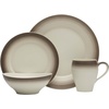 image:imageMikasa Swirl Ombre Grey 16 Piece Dinnerware Set Service for 4Ombre Mocha