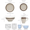 image:imageMikasa Swirl Ombre Grey 16 Piece Dinnerware Set Service for 4Ombre Mocha