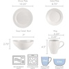 image:imageMikasa Swirl Ombre Grey 16 Piece Dinnerware Set Service for 4White