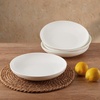 image:imageMikasa Trellis Bone China 9Inch Pasta Bowls Set of 4 Lightweight ChipResistant White Porcelain Dishwasher and Microwave Safe8inch Pack of 4