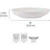image:imageMikasa Trellis Bone China 9Inch Pasta Bowls Set of 4 Lightweight ChipResistant White Porcelain Dishwasher and Microwave Safe9inch Pack of 4