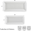 image:imageMikasa Trellis Chip Resistant Set of 2 Platter Serving Tray 12 and 15 inch