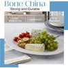 image:imageMikasa Trellis White Bone China Lightweight Chip Resistant Oval Serving Platter White