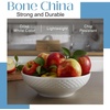 image:imageMikasa Trellis White Bone China Lightweight Chip Resistant Vegetable Serving Bowl White