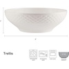image:imageMikasa Trellis White Bone China Lightweight Chip Resistant Vegetable Serving Bowl White