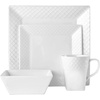 image:imageTrellis White Square 16 Piece Dinnerware Set Service For 4Trellis