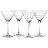 image:imageMikasa Cheers 10Ounce Martini Glasses Fun Etched Designs Durable Clear Glass Cocktail Glassware Set of 4 Perfect for Entertaining and Gifting