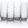 image:imageMikasa Cheers Stemless Wine Glasses Set of 4 17Ounce Clear Glasses Durable and Elegant Perfect for Red or White Wine Dishwasher SafeStemless Flutes