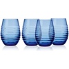 image:imageMikasa Ciara 18 Oz Red White Stemless Wine Glasses Set of 4 Cobalt