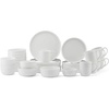 image:imageMikasa Delray 40Piece Bone China Dinnerware Set White Round Dishes for 8  Dinner Plates Salad Plates Cereal Bowls Fruit Bowls and MugsSamantha